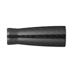 Carbon fiber rear grip, dark textured cylindrical sleeve