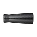 Carbon fiber rear grip, dark textured cylindrical sleeve