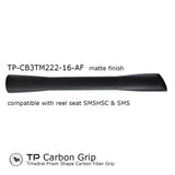 Trihedral carbon fiber fishing rod grip, matte black finish