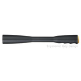 Carbon fiber rear grip for fishing rod, dark textured handle with gold end cap