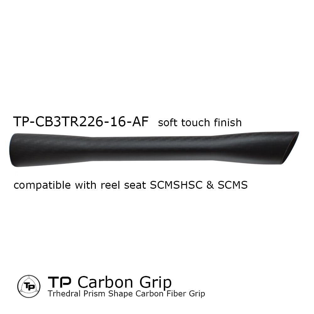 Seaguide TP carbon fiber trihedral grip, full length, soft-touch matte black