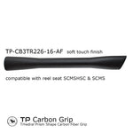 Seaguide TP carbon fiber trihedral grip, full length, soft-touch matte black