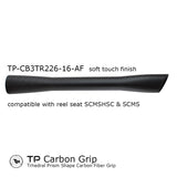 Seaguide TP carbon fiber trihedral grip, full length, soft-touch matte black