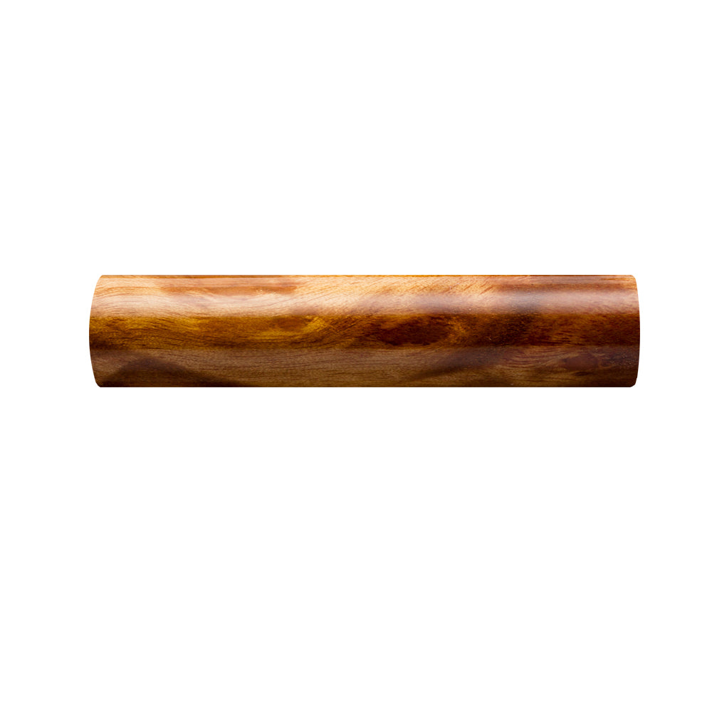 Wood fly reel seat insert, cylindrical rosewood with visible grain pattern
