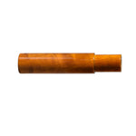 Wood fly reel seat insert with end seam, cylindrical rosewood grain