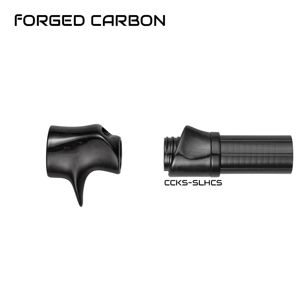Carbon fiber casting reel seat hood with SLHCS nut, dark finish