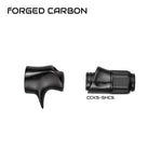 Carbon fiber casting reel seat hood with SHCS nut, dark finish
