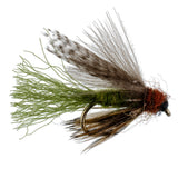 3 Pack Olive CDC Caddis Emerger Flies Hook Size 12