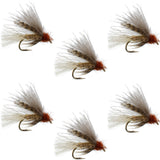 Tan CDC Caddis Emerger 6 Flies Hook Size 16