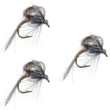 3 Pack CDC Loop Wing Adams Emerger Fly - Hook Size 12