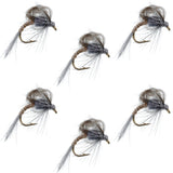 CDC Loop Wing Adams Emerger Fly 6 Flies - Hook Size 16