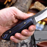 Custom Handmade Hammered VG10 Stainless Small Hunter Camping Blade Camp Knife