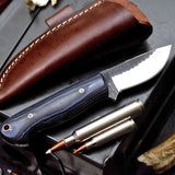 Custom Handmade Hammered VG10 Stainless Small Hunter Camping Blade Camp Knife