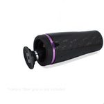 Black butt cap with purple trim ring and SeaGuide logo face