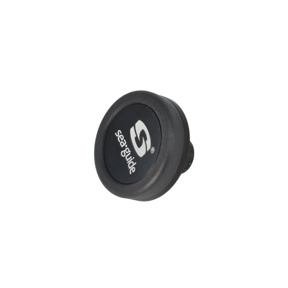 Black Seaguide butt cap with front logo and slight outer edge highlight