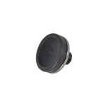 Black butt cap with smooth face and short side stem