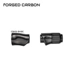 Carbon fiber spinning reel seat hood and nut, black
