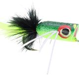 Bass Popper, Size 2 | Camo Frog Pattern | Qty. 4 | Wild Water Fly Fishing