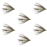 Carey Special Soft Hackle Grouse and Bright Green Wet Fly - 6 Flies Hook Size 10