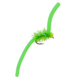 Tungsten Bead Head Squirmy Worm 2.0, Size 12 | Chartreuse | Qty. 6 | Wild Water Fly Fishing