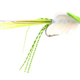 Chartreuse and White Saltwater EP Foam Fly, size 2/0 | Qty. 2 | Wild Water Fly Fishing