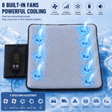 LITEGUEST Upgraded Cooling Seat Cushion with 8 Fans USB