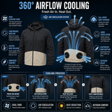 Liteguest UPF50+ Cooling Fan Jacket for Fishing, Hiking & Work