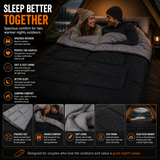 LITEGUEST Heated 2-Person Sleeping Bag | Double Camping Sleeping Bag