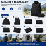 LITEGUEST Packable Side Fan Cooling Vest | Lightweight Travel Cooling