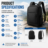 LITEGUEST AirFlow Cooling Backpack 20L | Dual Fan Ventilated Backpack