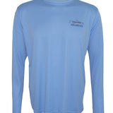 Men's Sun Protective Fishing Shirt Columbia Blue/Rainbow Trout