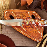 Everyday Carry Belt Knife with Epoxy Resin Handle 8"