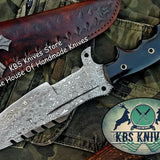 Custom Handcrafted Damascus Steel Tops Tanto Tactical Tracker Knife - Ideal for Survival, Camping & Combat | KBS Knives