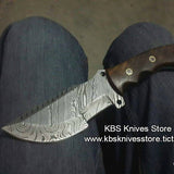 Custom Handcrafted Damascus Steel Tom Brown Tracker Knife - Perfect for Survival, Camping & Tactical Use | KBS Knives