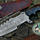 Custom Handcrafted Damascus Steel Tops Tanto Tactical Tracker Knife - Ideal for Survival, Camping & Combat | KBS Knives