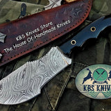 Knife in Hunted – 10" Damascus Steel with Buffalo Horn Handle