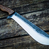 Premium 18-Inch Bolo Knife with Leather Sheath