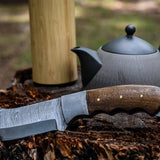 Custom Handmade Full Tang Damascus Steel Camping Knife