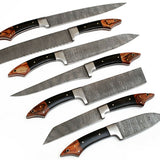 07 PCS Custom Handmade Damascus Steel Kitchen Set