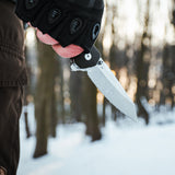 The Clip Point Folding Pocket Knife Giftset for Men and Women (Silver and Black)