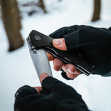 The Clip Point Folding Pocket Knife Giftset for Men and Women (Silver and Black)