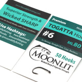 Moonlit TOGATTA ML801 Premium Barbless Hook (50 pack)