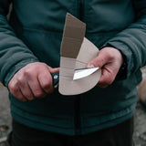 The Straight Back Folding Pocket Knife Giftset for Men and Women (Silver and Black)