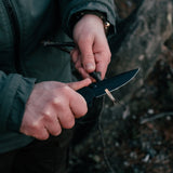 The Straight Back Folding Pocket Knife Giftset for Men and Women (Black and Blue)
