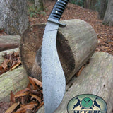 Damascus Gurkha Sword Kukri with Buffalo Horn Handle