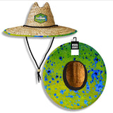 Dorado Fish Print Patterned Straw Sun Hat