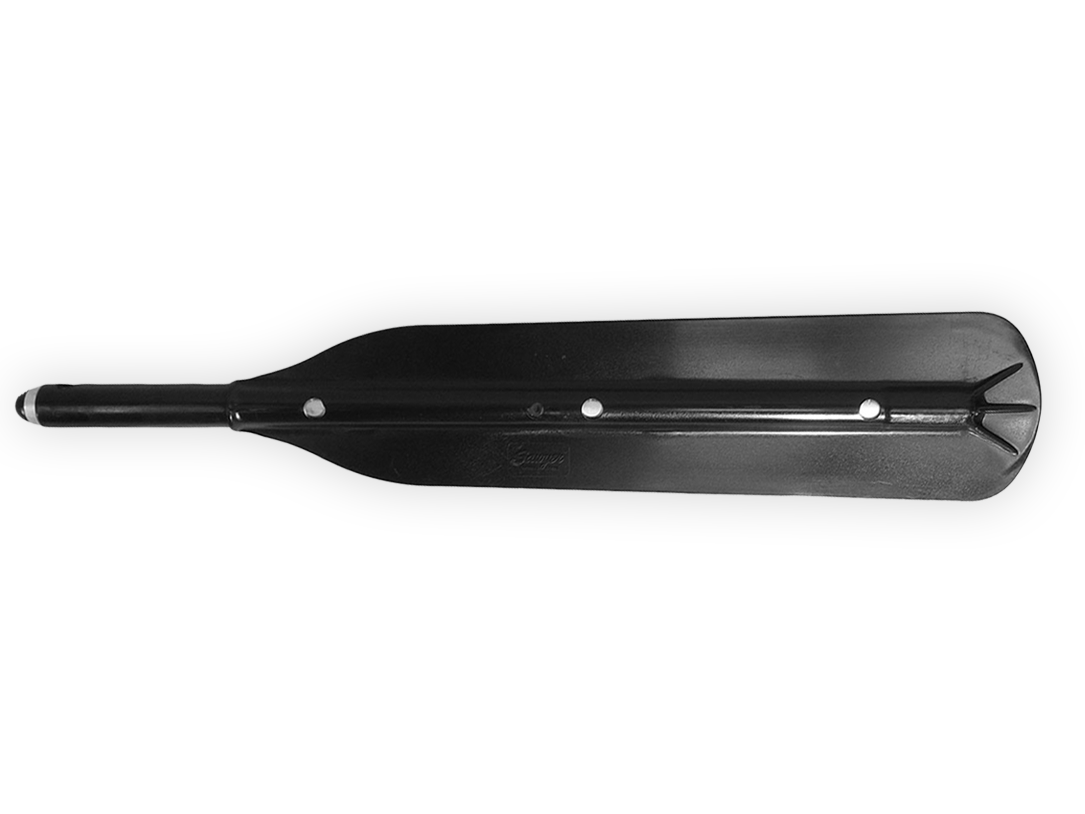 Polecat digging tool with shovel-style scoop and black handle