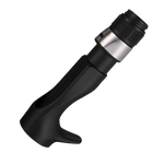 SEAGUIDE casting reel seat with black hood, silver insert, and black grip section