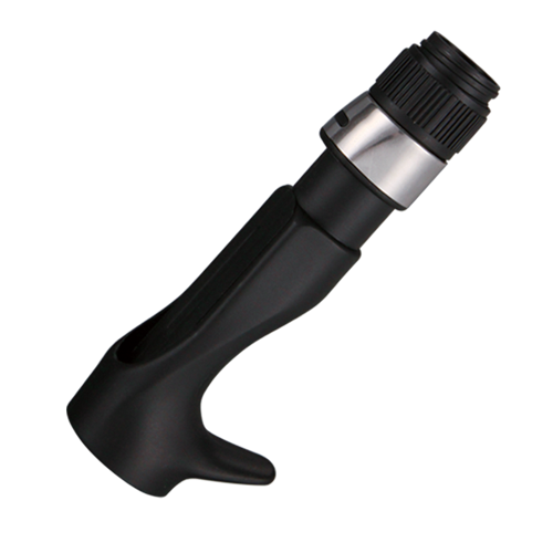 SEAGUIDE casting reel seat with black hood, silver insert, and black grip section