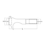 SEAGUIDE casting reel seat technical line diagram with length and diameter callouts